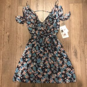 NWT Honey & Rosie Floral Faux Wrap Dress